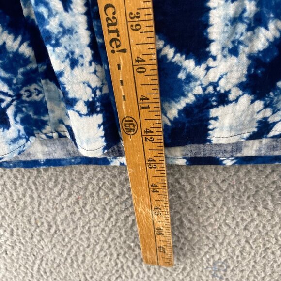 Chicos Dress Womens 1 US Medium Blue Printed Tiered Short Sleeve Notched Neck - Picture 11 of 12